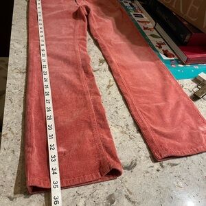 Coral corduroys by Pilcro, the brand sold at Anthropologie.  Size 24